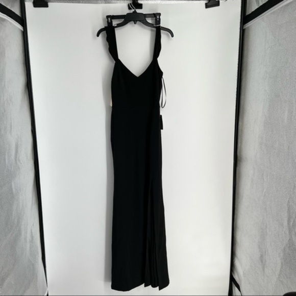 WAYF The Mina Ruffle Strap Thigh Slit Gown size small NWT - Picture 3 of 7